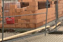Die Wände werden gezogen